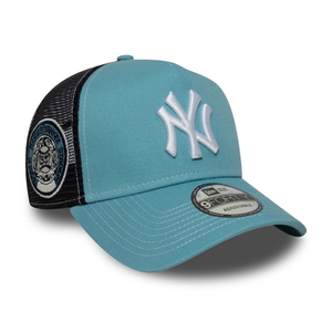 New York Yankees MLB World Series Pastel Blue 9FORTY E-Frame Trucker Adjustable Cap