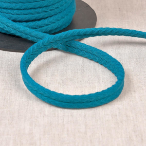 Cordon double passepoil chevrons - Bleu canard