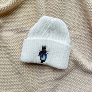 First Size White Rabbit Beanie Hat