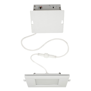 4" Square Canless Slim LED Recessed Downlight with Nightlight Trim | 11W, Dimmable, 660 Lumens, 120V, Selectable CCT | ETi LowPro Series