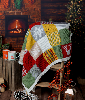 Yuletide Patchwork Blanket in Emu Classic DK (1076) 