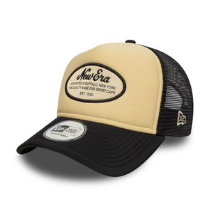 New Era Oval Patch Black 9FORTY E-Frame Trucker Adjustable Cap