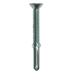 5.5 x 60mm Countersunk Winged Wood To Heavy Section Steel Self Drilling Screw Zinc Plated Pack of 100