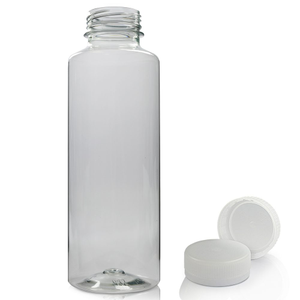 500ml Recycled Plastic Juice Bottle With Tamper Evident Juice Cap - Natural