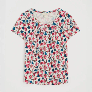 Seasalt Appletree T-Shirt Parasol Floral Chalk Size 10