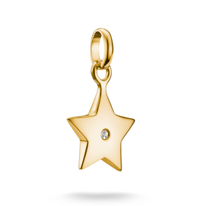 Connect Gold Plated Single CZ Star Charm Pendant