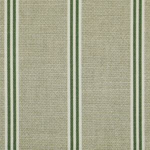 ANTE DECOR Latham Printed Cotton Stripe Fabric Green