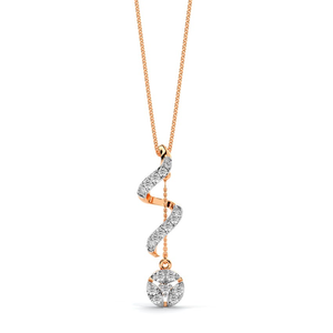 Circle Swirl Diamond Pendant