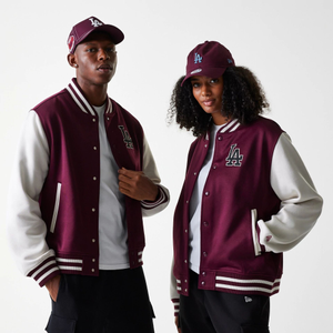 LA Dodgers MLB Dark Red Bomber Jacket