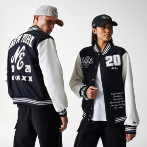 New Era Patch Black Varsity Jacket