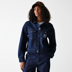 New York Yankees Womens MLB Dark Blue Denim Jacket