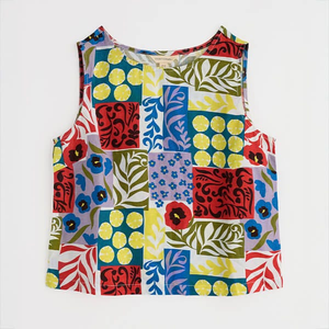 Seasalt Colour Study Top Headland Patchwork Mix Size 16