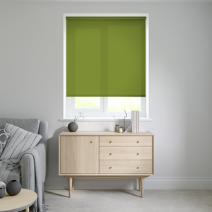 No Drill Gemini Reed Green Roller Blinds