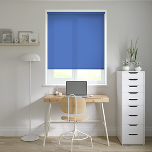 No Drill Gemini Royal Blue Roller Blinds