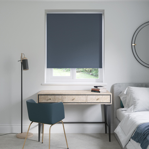 No Drill Libra Midnight Blue Roller Blinds