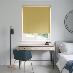 No Drill Libra Sunshine Yellow Roller Blinds
