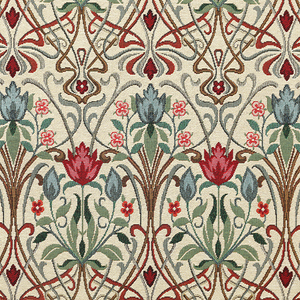ANTE DECOR Alexandra Woven Jacquard Fabric Red