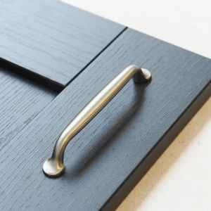 Brushed Nickel Round Flat Ends Cabinet Handle 128mm Centres