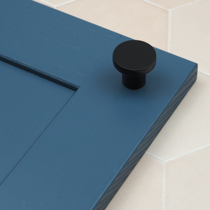 Matt Black Circular Disc Pull Knob