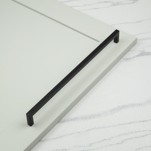 Matt Black Square Straight Cabinet Bar Handles in 128mm 160mm 320mm Centres - 320mm Handle