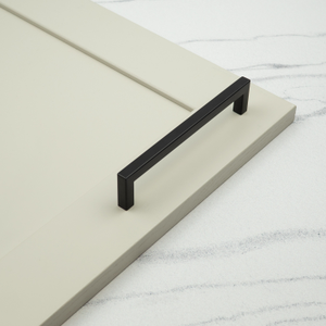 Matt Black Square Straight Cabinet Bar Handles in 128mm 160mm 320mm Centres - 160mm Handle