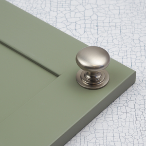 Brushed Nickel 64mm Cup Handle and 2 Sizes of Matching Round Knobs - 42mm Knob