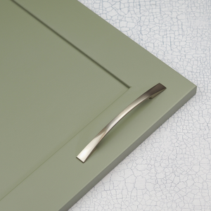 Brushed Nickel Slim Bow Handles with 128mm or 160mm Centres - 128mm Handle