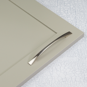 Brushed Nickel Slim Bow Handles with 128mm or 160mm Centres - 160mm Handle