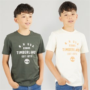Timberland Boys Two Pack T-Shirts Green