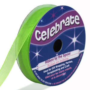 Ruban organza Celebrate vert anis - 9 mm x 8 m