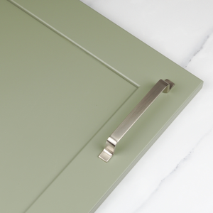 Brushed Nickel Strap Style Modern Cabinet Bar Handle 128mm & 160mm Centres - 128mm Handle
