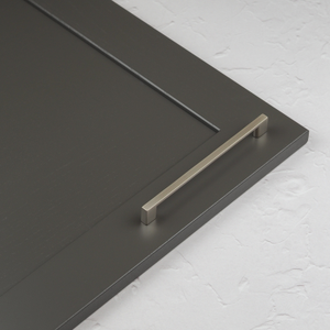 Matt Brushed Nickel Square D Bar Handle 160mm Centres