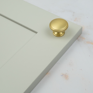 64mm 160mm Brushed Brass Cabinet Handles & Matching Knobs - 38mm Knob