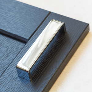 Polished Chrome Cabinet Square Wide D Handles in 4 Sizes - 128mm