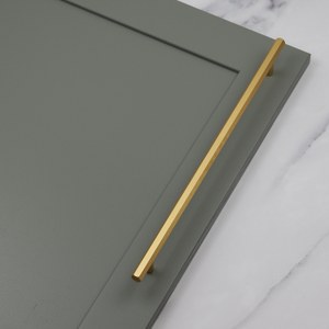 Brushed Brass Hexagon Bar Handles & Matching T-Bar Pull - 320mm Handle