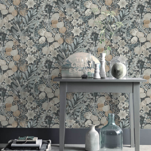 Erismann Secret Grove Floral Navy Wallpaper - 10506-44