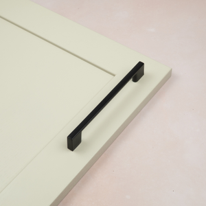 Matt Black Slim Square Cabinet D Handles 128mm 160mm 192mm - 160mm Handle