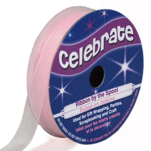 Ruban organza Celebrate rose - 9 mm x 8 m
