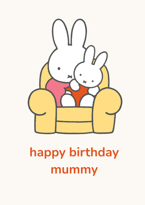 Miffy & Baby Rabbit Happy Birthday Card