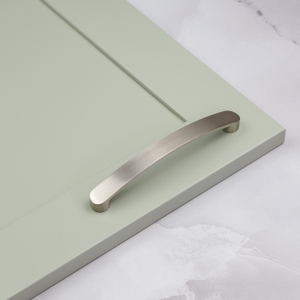 Brushed Nickel Arched D Bar Cabinet Handle with 160mm Centres