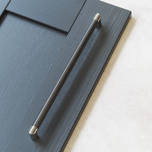 Gunmetal Black & Polished Chrome Knurled D Handles 160mm & 320mm Centres - 320mm Handle