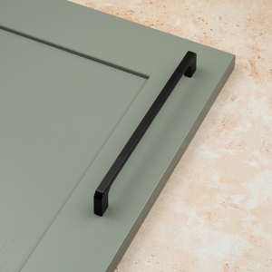 Matt Black Angled D-Bar Handles in 5 Sizes - 192mm Handle