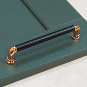Matt Black & Rose Gold Copper Industrial Steampunk Handles 160mm & 320mm Centres - 160mm Handle
