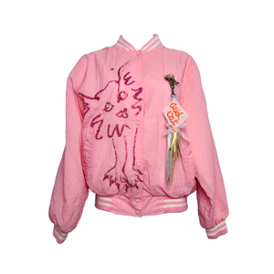 Looking For A Girlfriend Kitty Pink Windbreaker Jacket (one size)