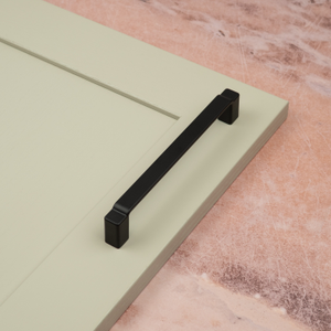 160mm & 320mm Long Matt Black Square D Handles - 160mm Handle
