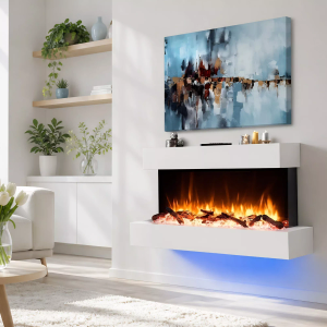 Runswick Wall Mounted Electric Fire - Off-White