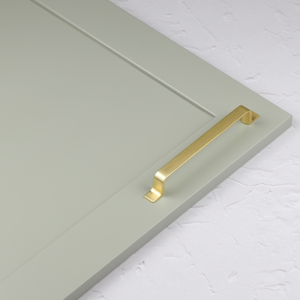 Brushed Brass Strap Style Bar Modern Cabinet Handle in 128mm & 160mm Centres - 160mm Handle