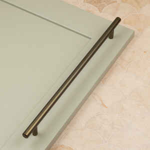 Antique Brushed Dark Brass Slimline T-Bar Cabinet Handles in 4 Sizes - 288mm Handle