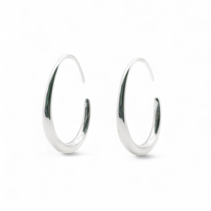 Silver Slim Hoops (one size)