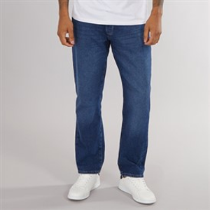 ONLY & SONS Mens Edge Straight Jeans Dark Blue Denim